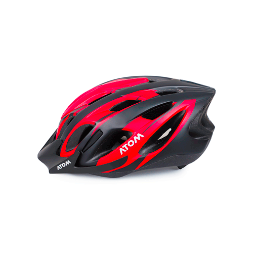 CASCO ATOM CE EN 1078 AT-710 NEGRO-ROJO MATE-04400577
