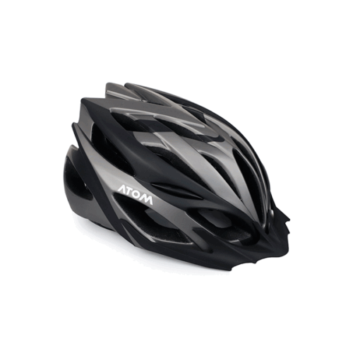 CASCO ATOM CERTIFICADO EN1078 AT-256 NEGRO-GRIS MATE-04400592